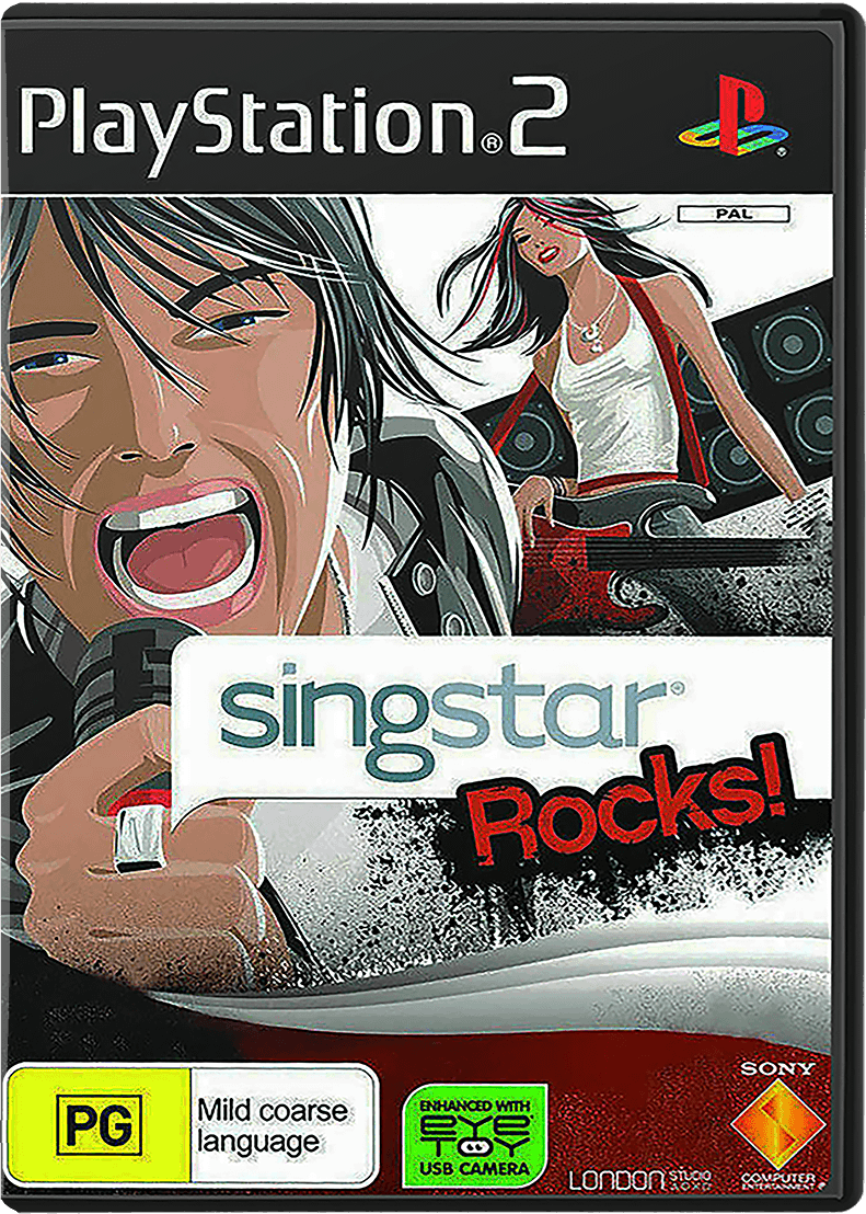 SingStar Rocks box art for Playstation 2